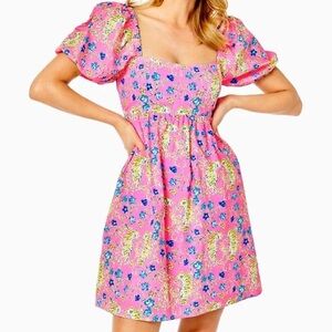 Lilly Pulitzer Kay babydoll dress in Regent Tigress, worn 1x, size 10